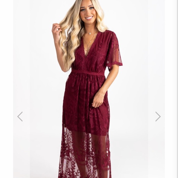 New Wine color Maxi dress - Picture 8 of 13